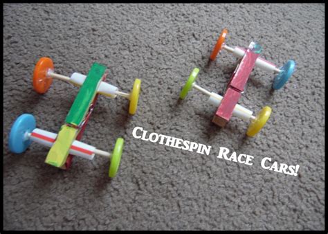 My Full Heart Clothespin Race Cars