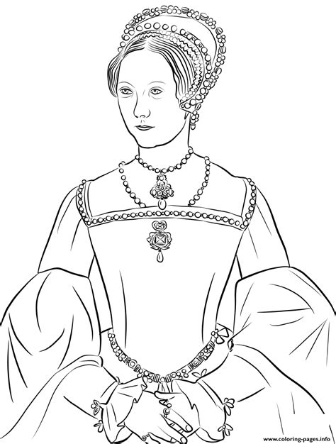 Mary I Tudor United Kingdom Coloring page Printable