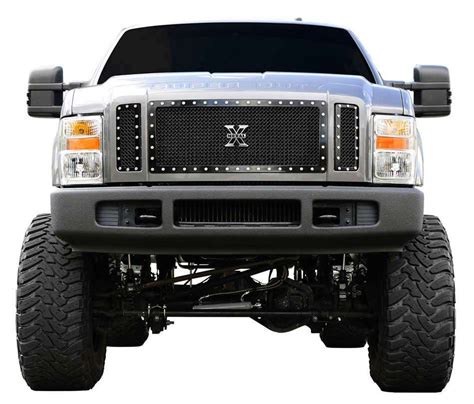 2008 2010 Ford F250f350f450 Black Mesh Grille With Studs Trex 6715631