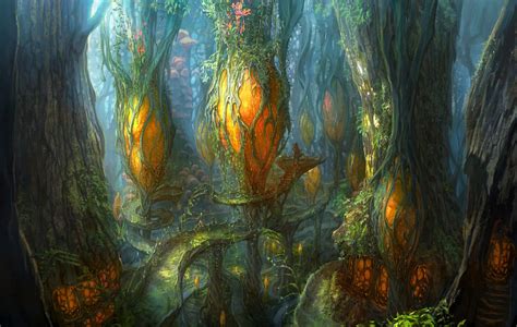 Lantern Trees From Prodigy Fantasy Art Landscapes Fantasy Concept