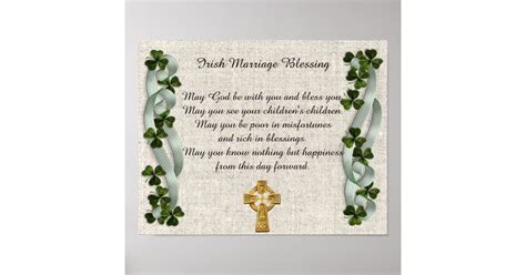 Irish Marriage Blessing Poster Zazzle