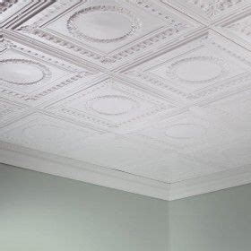 A suspended ceiling is capable of hiding a flawed ceiling as well as pipes and electrical wiring. Fasade Ceiling Tile-2x4 Direct Apply-Rosette in Matte ...