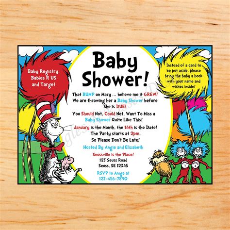 What do you write in a baby book instead of card? Dr. Seuss Baby Shower Mini candy bar wrappers | Dr suess baby