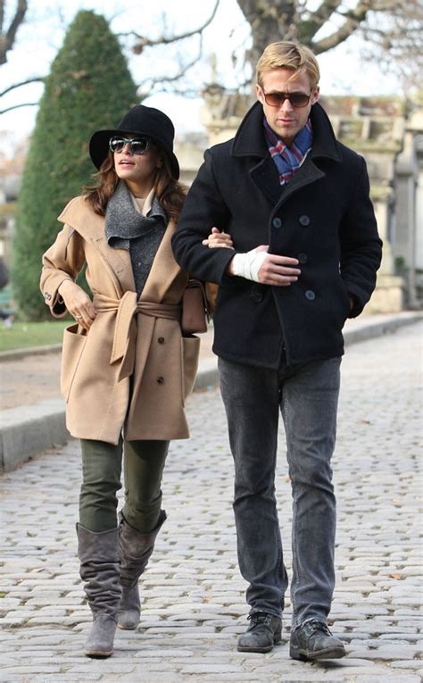 Pda In Paris From Ryan Gosling And Eva Mendes Romance Rewind E News