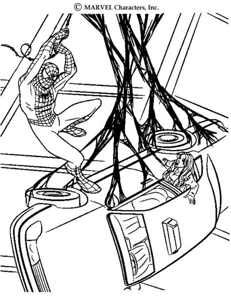Dibujos para colorear spiderman rescatando a mj watson - es.hellokids.com