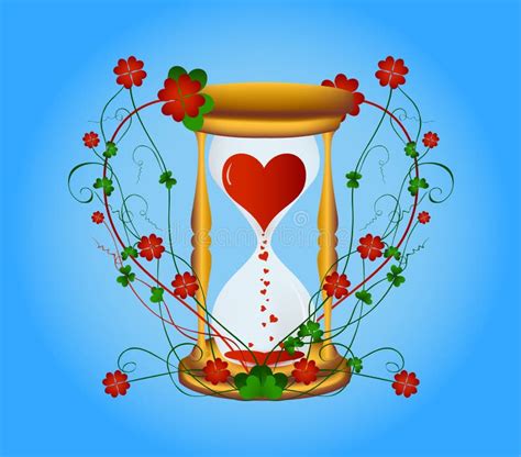 Hour Glass Heart Stock Illustration Illustration Of Clock 55479161