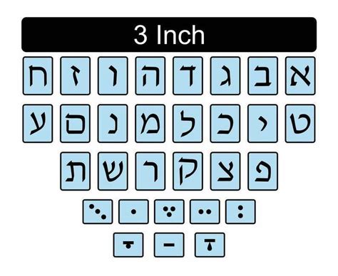 Hebrew Alphabet Letters Stencil Kit Reusable Inch Letters Jewish