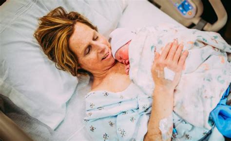 emotional images show moment grandmother 61 gives birth to granddaughter
