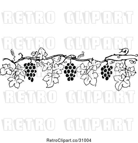 Vector Clip Art Of Retro Grape Vine Border 6 By Prawny Vintage 31004
