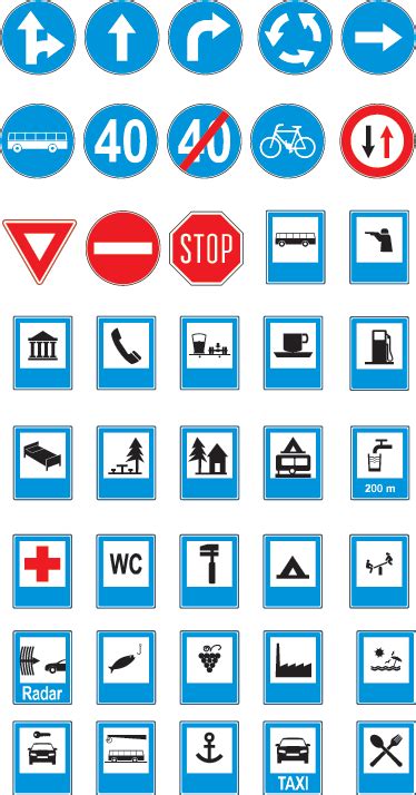 Traffic Road Signs Wall Stickers Tenstickers