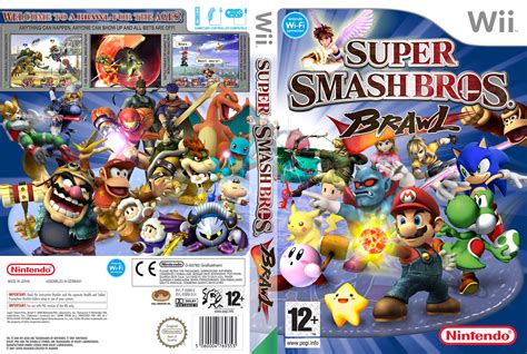 Super Smash Bros Brawl Pal Wii Full1 Wii Covers Cover Century