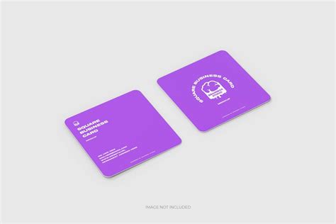 Premium Psd Square Business Card Mockup