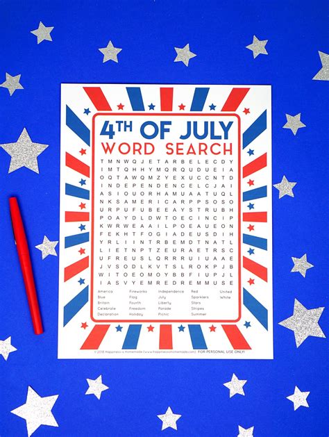 American Flag Word Search
