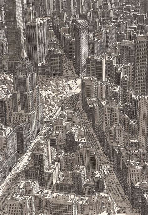 Highly Realistic City Drawings By Memory Graphic Art News