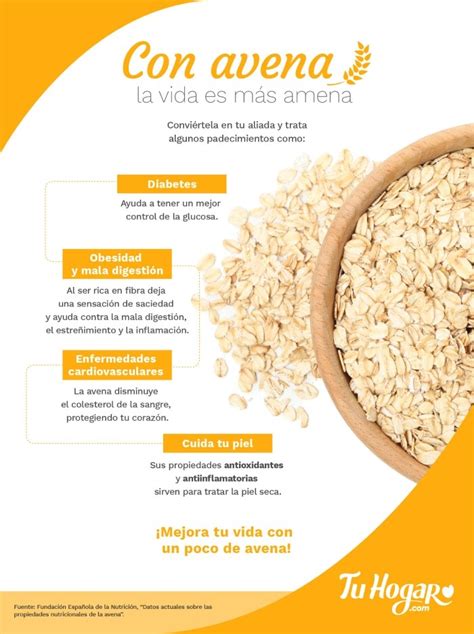 Los Beneficios De Consumir Avena Infografia Alimentos Saludables My