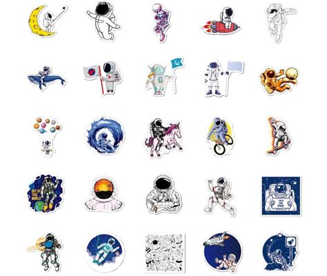 Astronaut Sticker Packs Space Stickers Nasa Stickers Etsy