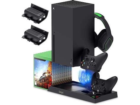 Vertical Stand For Xbox Series X With Cooling Fan Charging Station
