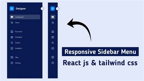 Responsive Sidebar With React Js And Tailwind Css React Js And