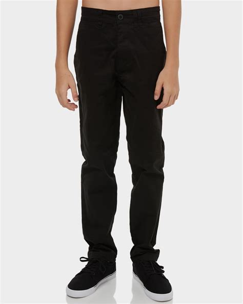 Swell Boys Tempest Chino Pant Teens Black Surfstitch