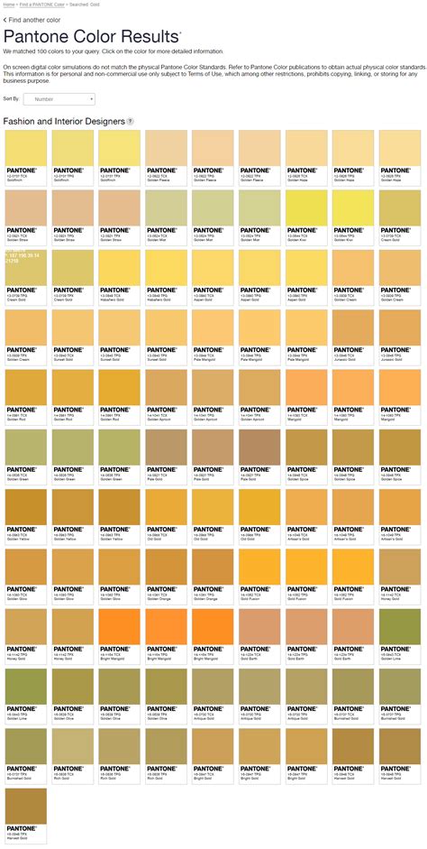 Color Pantone Color For Gold Metal On Furniture