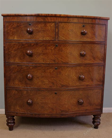 Victorian Mahogany Bowfront Chest Of Drawers Antiques Atlas