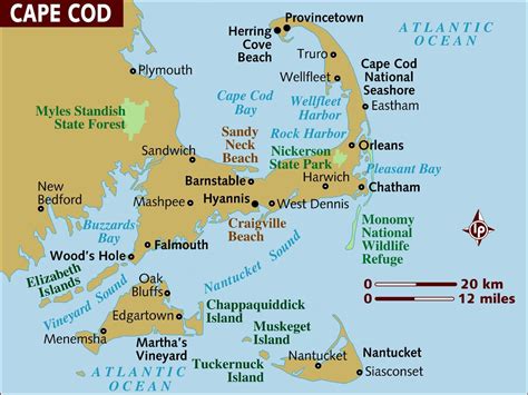Maps Of Cape Cod Marthas Vineyard And Nantucket Cape Cod Travel