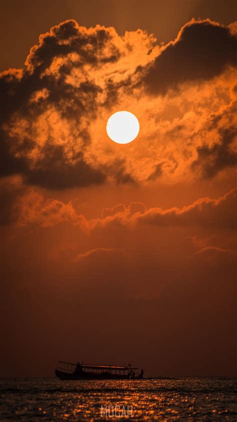 277864 Sunset Afterglow Sun Cloud Dusk Xiaomi Redmi 6 Wallpaper