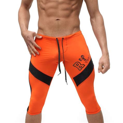 mens running shorts tight activewear athletics fitness compression shorts sports aqux elastic