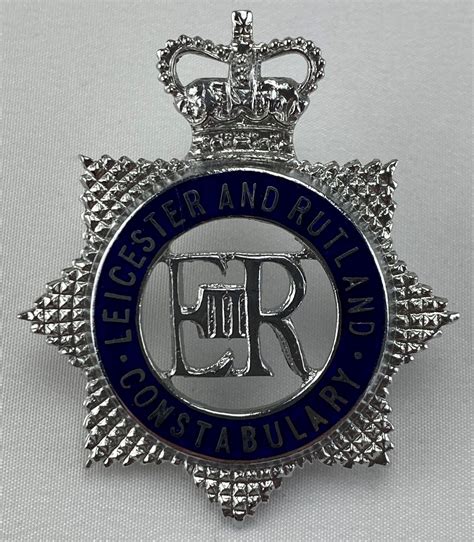 Leicester And Rutland Constabulary Cap Badge Time Militaria