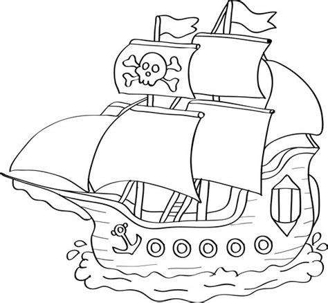 Barco Pirata Dibujos F Ciles De Hacer Dibujos De Piratas Barco Pirata Libro De Colores