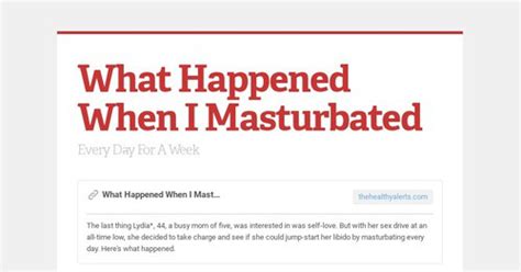 What Happened When I Masturbated Smore Newsletters