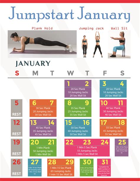 Free 2020 Fitness Calendar Download Fun Workouts Workout Calendar