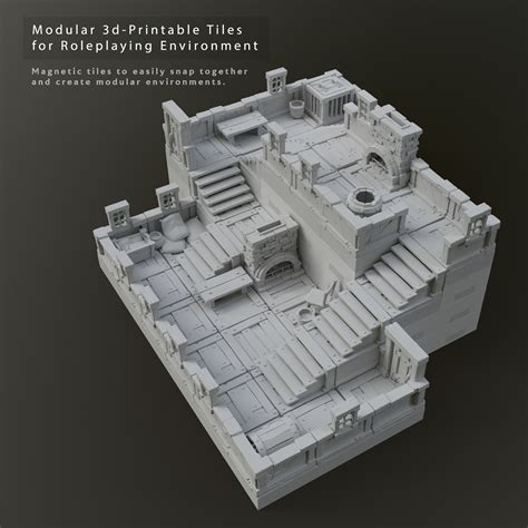 Modular Tile 3d Printable Models Roleplay 3d Printing Tiles