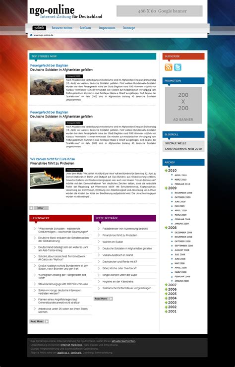 News Portal Blog Design By View9 On Deviantart
