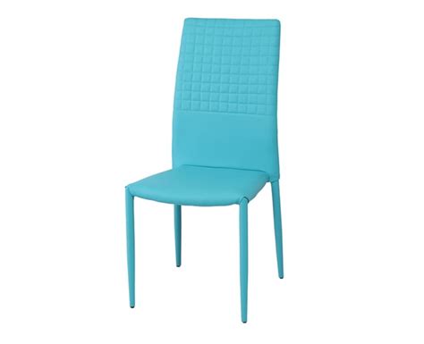 The shipping time was entirely. Cuba Stackable Faux Leather Aqua Blue Dining Chair