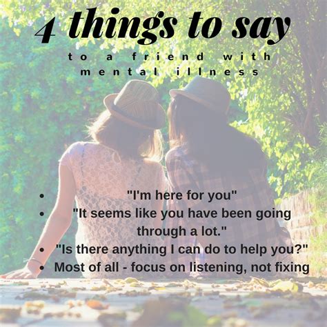 4 things you can say to a friend with a mental illness