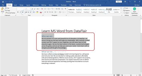 How To Center Text In Word Dataflair