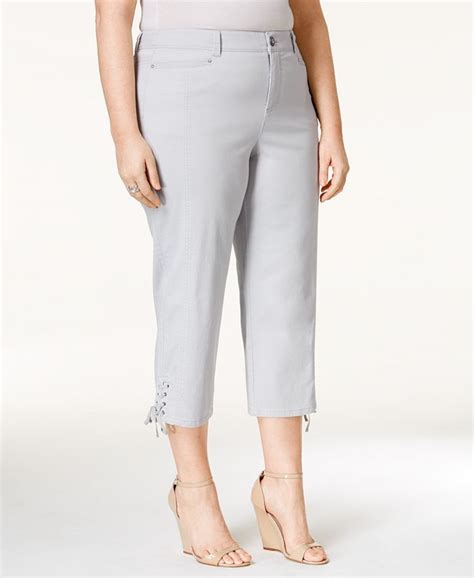 Style And Co Plus Size Tummy Control Capri Pants Created For Macys Macys
