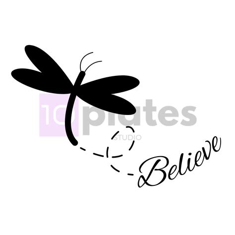 Dragonfly SVG Cutting File Believe Svg Dragonfly Tee Svg Insect Svg