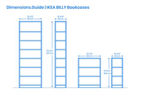 Ikea Billy Bookcase Thin Tall Dimensions Drawings 57 Off
