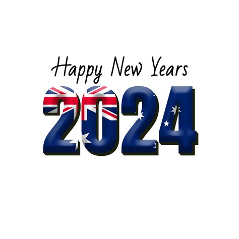 Content Nouveau Année 2024 Avec Drapeau Australie 32055433 Png