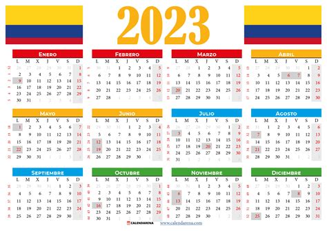 Calendario Colombia Con Festivos Pdf In Calendar Printables