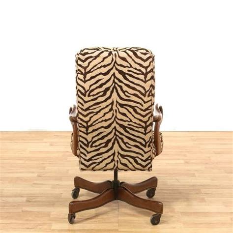 Zebra Animal Print Office Chair Loveseat Vintage