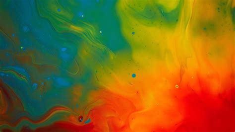 Yellow Green Red Stains Light Background Paint Hd Abstract Wallpapers