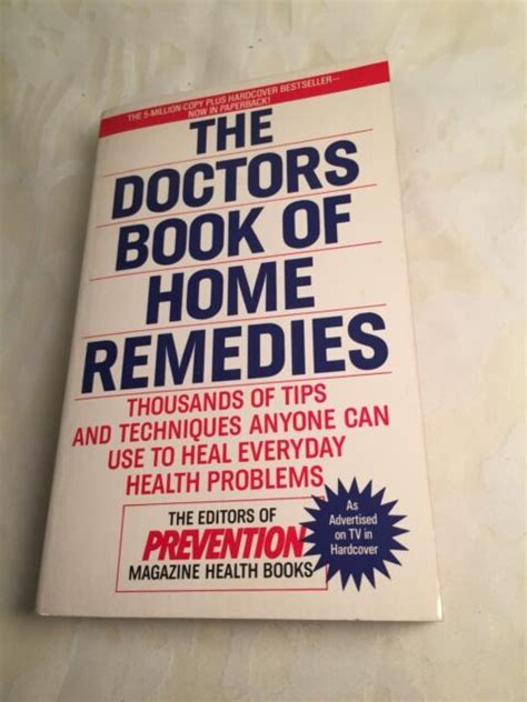 The Doctors Book Of Home Remedies By Prevention Magazine Editors 1991
