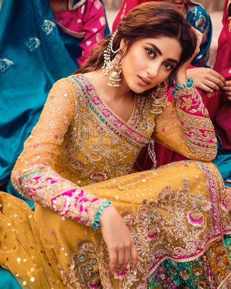 Sajal Ali Pakistani Mehndi Dress Indian Fashion Pakistani Bridal