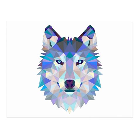Polygon Wolf Geometric Wolf Abstract Wolf Postcard In 2020