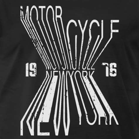 Biker Motorrad Motorcycle New York 1976 Design Männer Premium T Shirt Rs Customstylez