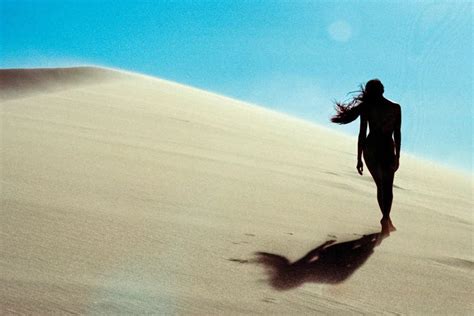Nude Girl Walks In Desert Sand Dunes Canvas Print By Ben Renschen Icanvas