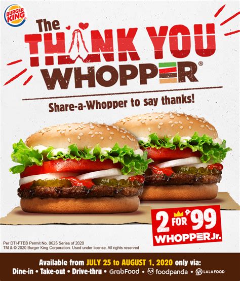 Manila Shopper Burger King Share A Whopper Promo July 2020